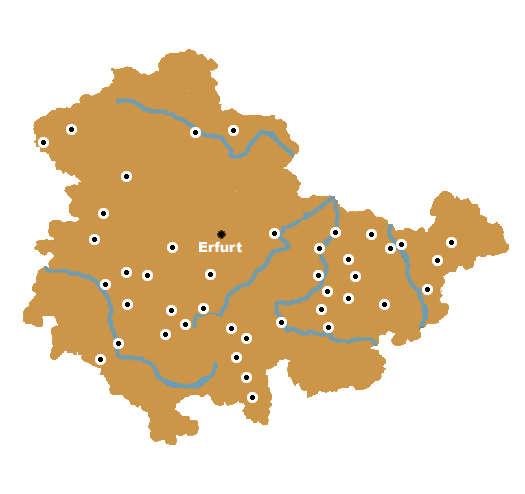 Karte Thringen